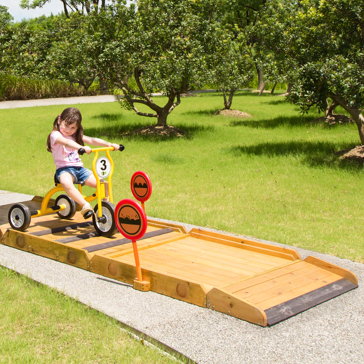 Outdoor Trike Obstacle Course